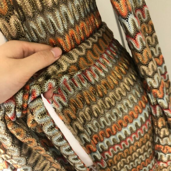 Alexis Geniste Fringe Kimono Maxi Dress Belted Sz XS - Picture 6 of 10